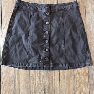 Mudd Black Denim Mini Skirt